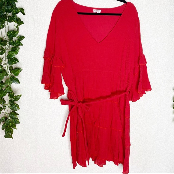 {Showpo.} tie waist tiered mini dress - Picture 2 of 8